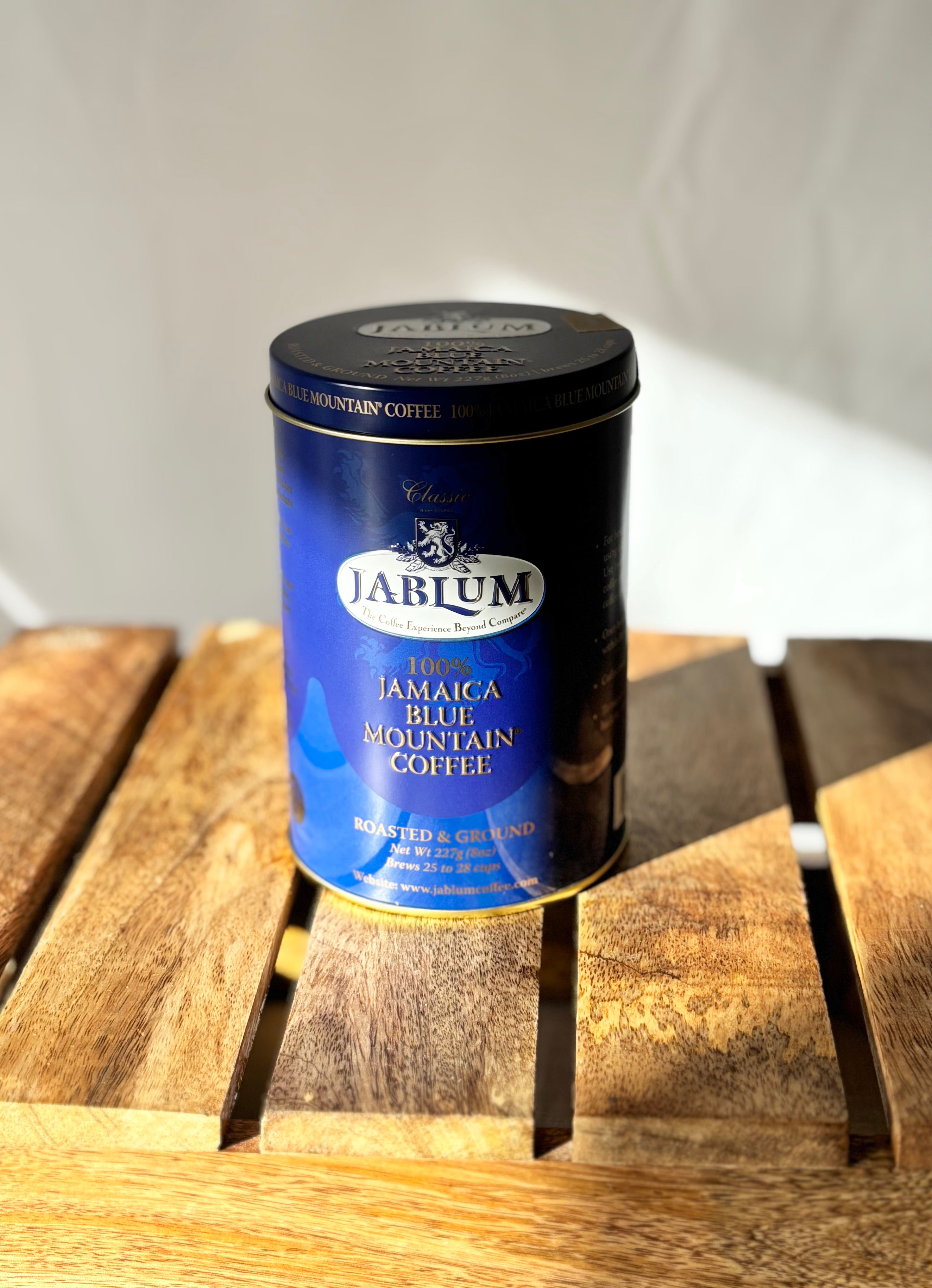 100% Jamaica Blue Mountain Coffee (Roasted & Ground) Tin